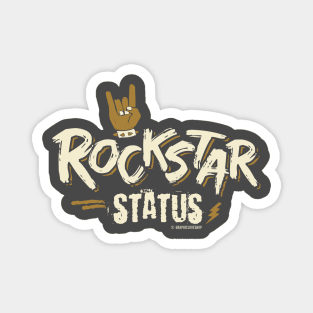 Rockstar Status, Reverse Color © GraphicLoveShop Magnet