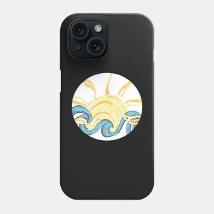 Sun and Ocean sticker- Beach- Gifts-Gifts for her-trendy cute Phone Case