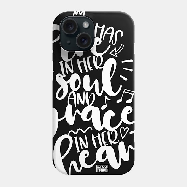 WHITE FIRE SOUL GRACE HEART WOMEN INSPIRATION QUOTE Phone Case by porcodiseno