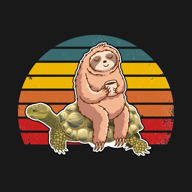 Speed is relative Sloth riding turtle funny gift by Chichid_Clothes