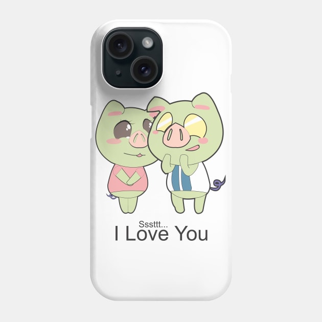 Couple Love Pig Phone Case by Rohman1610