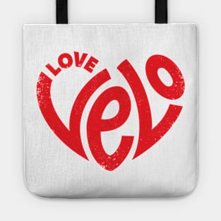 Love Velo, Love Cycling - Red Tote