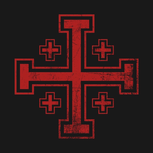 Crusader Cross Of Jerusalem | Knights Templar by Wizardmode