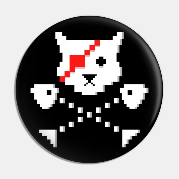 Pixel Pirate Cat Pin by propellerhead