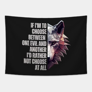 One Evil and Another II - Silver Wolf - Fantasy - Witcher Tapestry