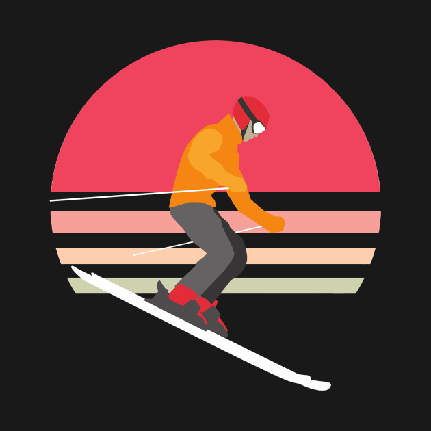 Ski Resort Fun Winter Sports Player by luckyboystudio