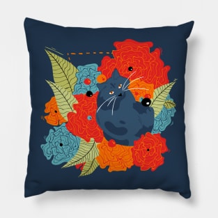 Floral Kitty Pillow