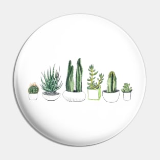 Watercolour cacti & succulents Pin