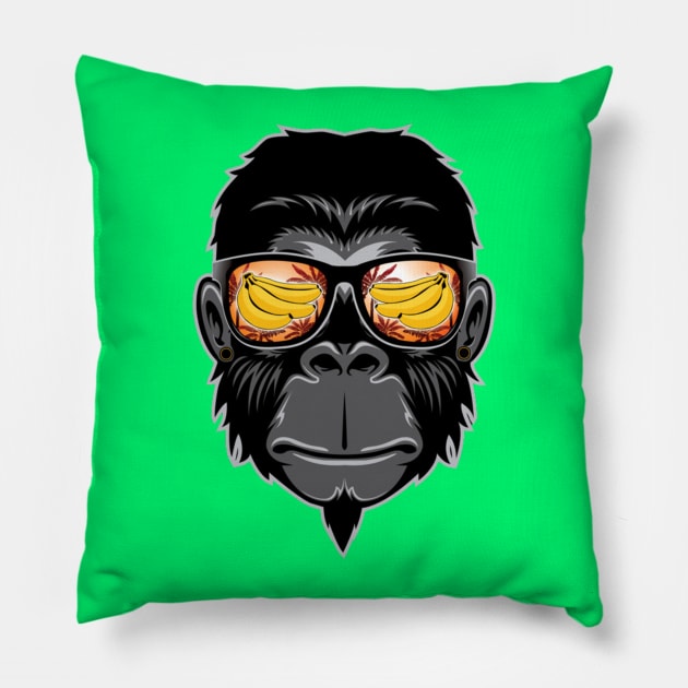 Cool monkey Pillow by cristianvan