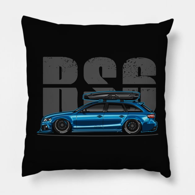 RS6 Avant - Touring Mode (Light Blue) Pillow by Jiooji Project