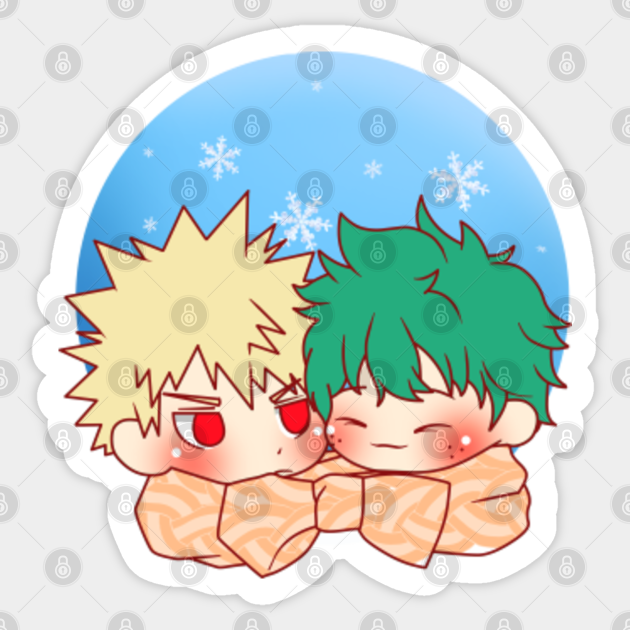 Warm And Cuddly Bakudeku Boku No Hero Academia Autocollant Teepublic Fr