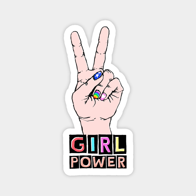 hey K's GIRL POWER Magnet by heyK