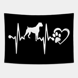 Boxer Dog Heartbeat Tapestry