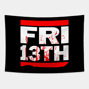 Cool Retro Slasher Horror Movie Thriller Logo Parody Tapestry