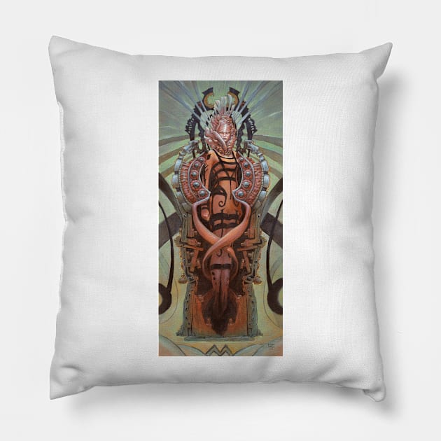 The Coffin Bloom Pillow by ethanharrisart