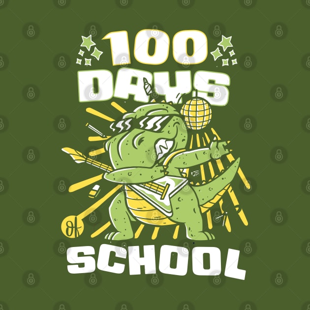 100 Days of school featuring a Rocking T-rex dino #2 by XYDstore