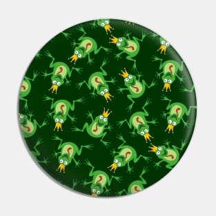 Prince Frog Pattern Pin