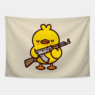 duck with AK47 Tapestry