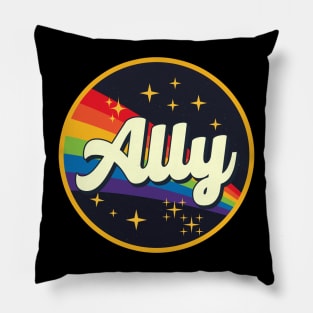 Ally // Rainbow In Space Vintage Style Pillow