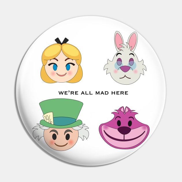 We’re All Mad Pin by BeckyDesigns