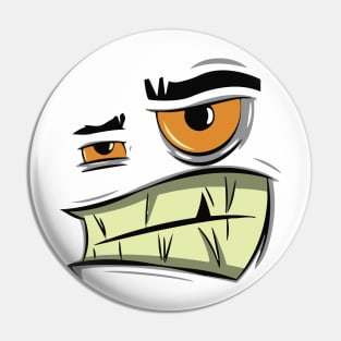 Angry face Pin