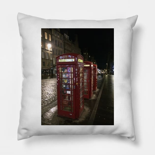 Red Telephone Boxes, London Pillow by golan22may
