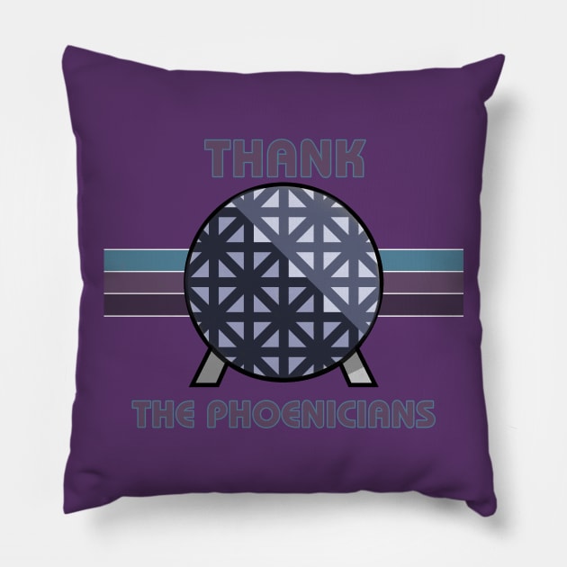 Thank the Phoenicians Purple Pillow by Bt519