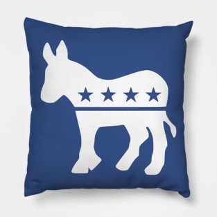 Democrat Donkey White Pillow