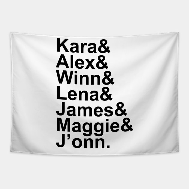 SG Characters Names Tapestry by brendalee