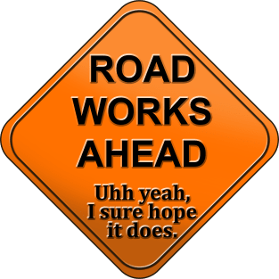 Road works ahead Magnet