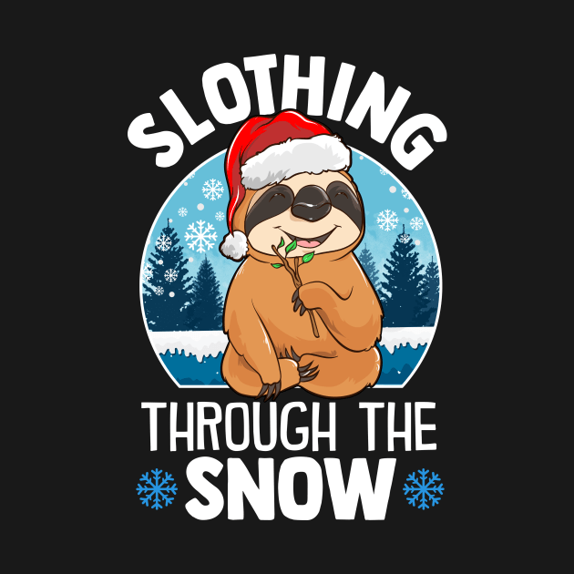 Cute & Funny Slothing Through The Snow Christmas by theperfectpresents