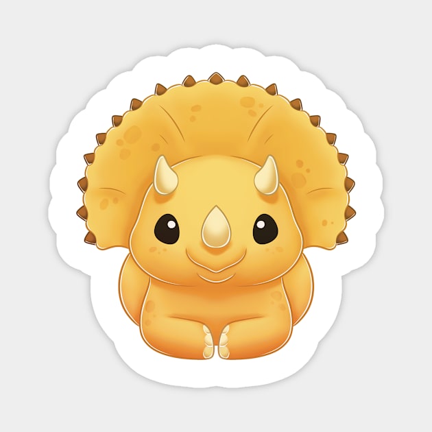 Cute Triceratops Magnet by TimeSkiff