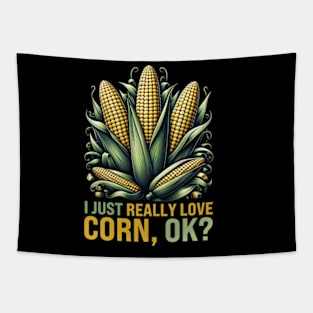 I Love Corn Tapestry