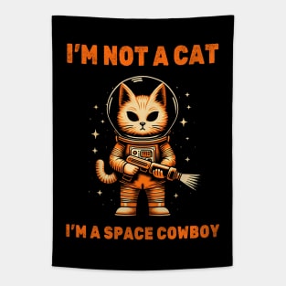 Space Cowboy Cat Tapestry