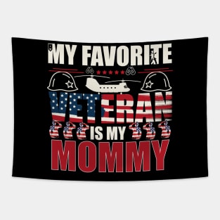 Military Veterans Day My favorite veteran is my family Mom Vintage Tapestry