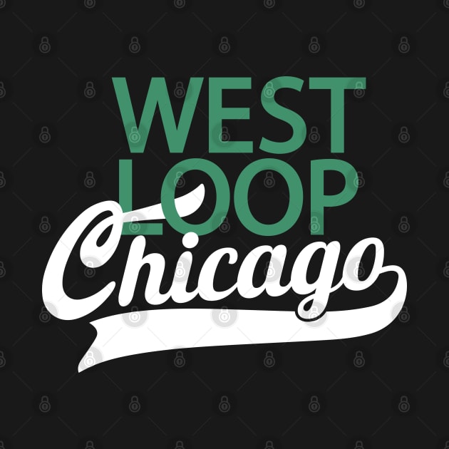 West Loop Chicago - Minimal Logo Design - Chicago Neighborhood Series Design - Chicago Neighborhood Series by Boogosh