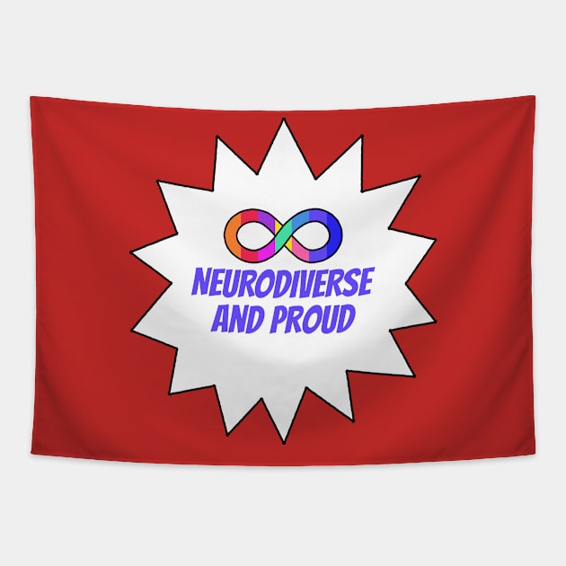 Neurodiverse and Proud Tapestry by UrbanPrintCollective