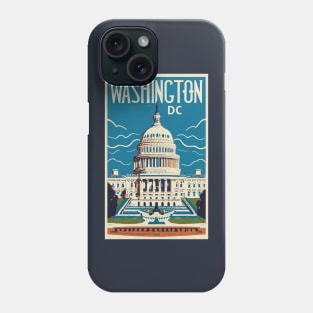 A Vintage Travel Art of Washington DC - US Phone Case