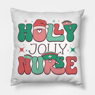 Holly Jolly Nurse Pillow