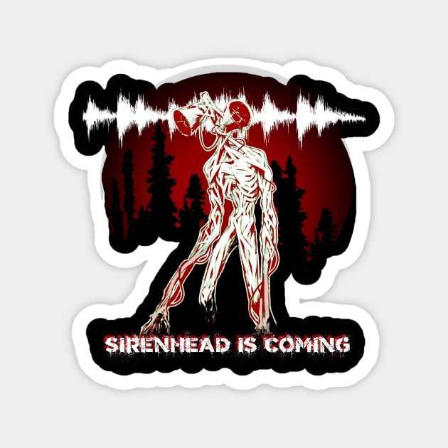 Sirenhead Creepy Creature Siren Head Creepypasta Horror Halloween Meme Magnet by Bezra