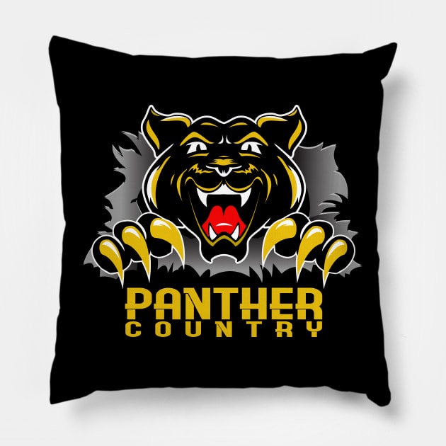 PANTHER COUNTRY Pillow by Illustratorator