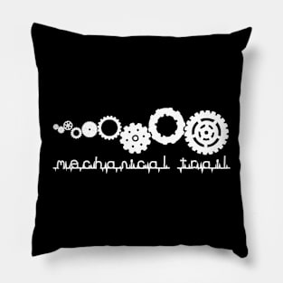 Mechanical gears trail Pillow