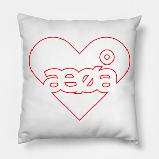 Love Norway Mutated Vowels Letters Alphabet Pillow