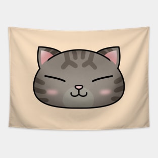 Cute Brown Tabby Cat Face Tapestry