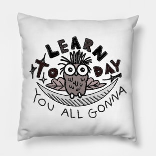 Funny Owl Teacher Teaches And You All Gonna Learn Today Pillow