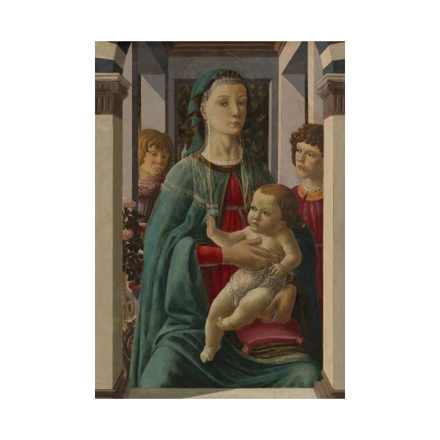 Virgin and Child with Two Angels by Francesco Botticini by Classic Art Stall