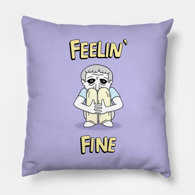 Feelin Fine Pillow by Jellied Feels