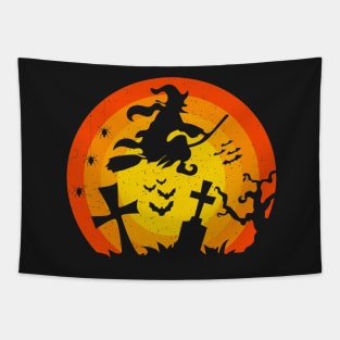 Halloween Witch Scary Tapestry