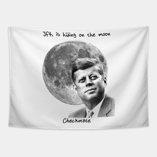 JFK is Hiding on the Moon Tapestry by miss_allanious