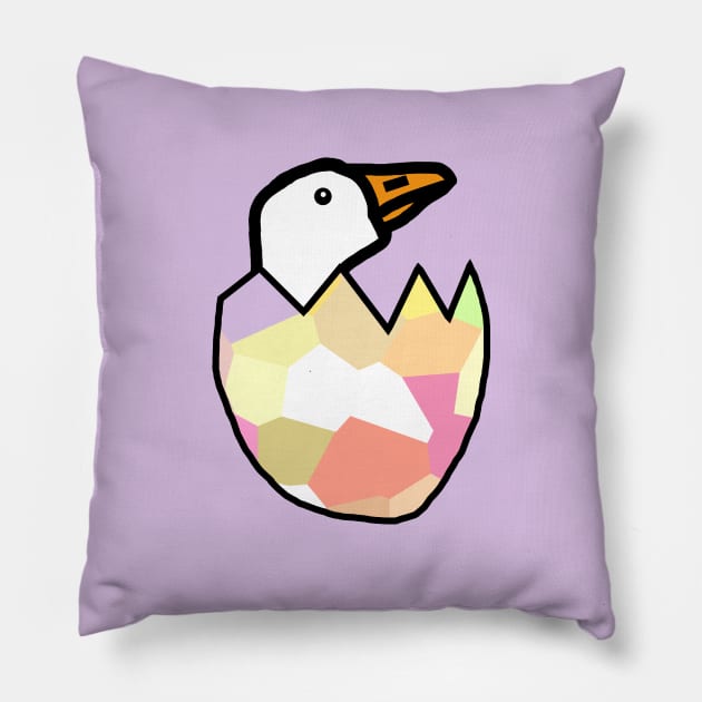 Baby Goose Easter Egg Pillow by ellenhenryart